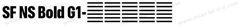 SF NS Bold G1字体转换
